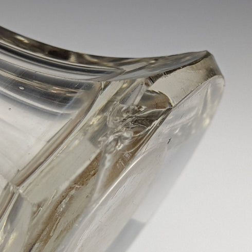 1910 年英國古董純銀裝飾切割玻璃花瓶 383 克 CC May & Sons